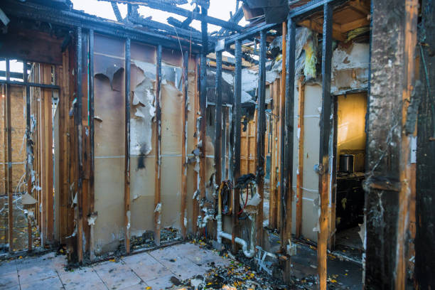 Professional Fire Damage Removal technician working in Allentown, NJ